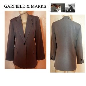 Garfield& Marks Pet New Black  Textured Blazer